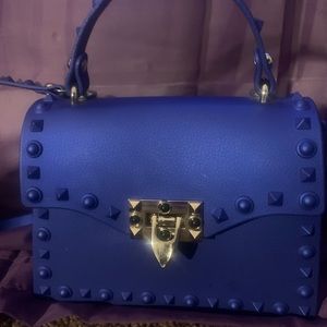 Blue diamond design purse